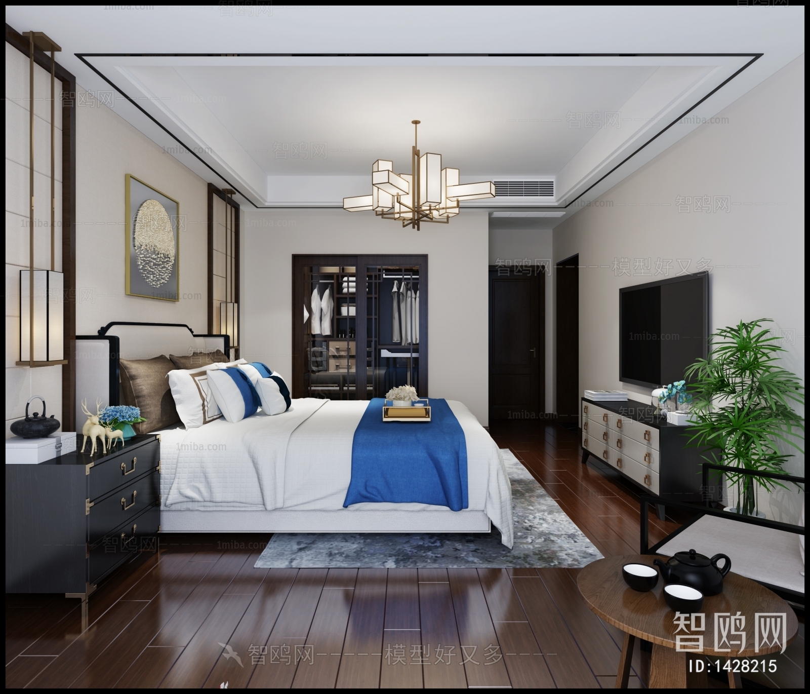 New Chinese Style Bedroom