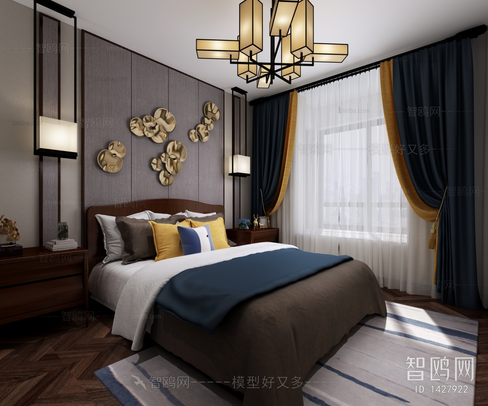 New Chinese Style Bedroom