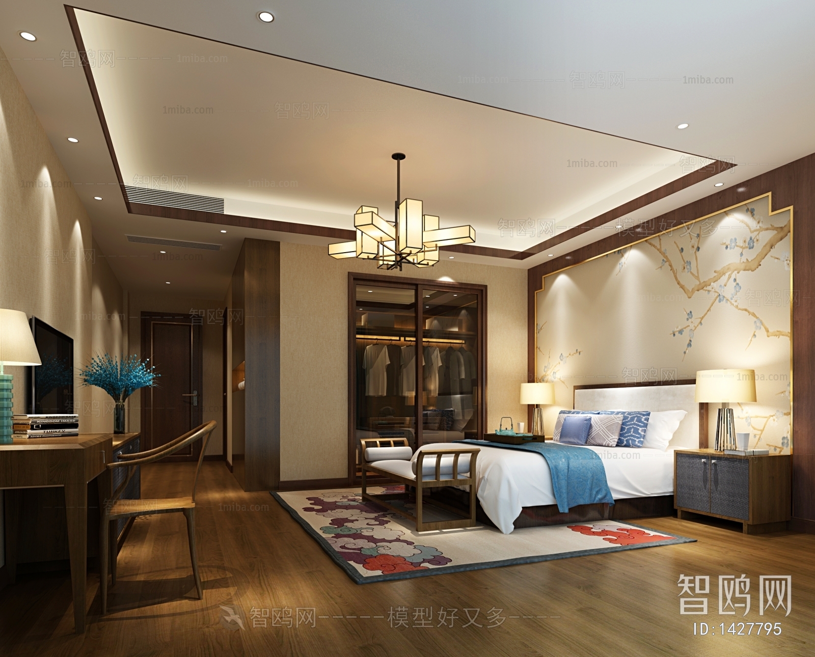 New Chinese Style Bedroom