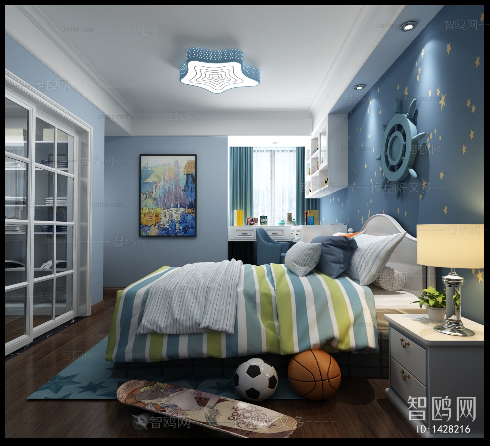 Modern Boy's Room And Son's Room