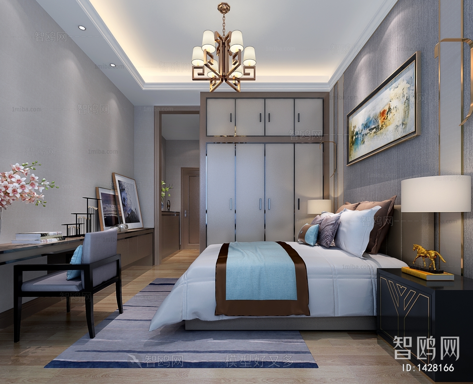 New Chinese Style Bedroom