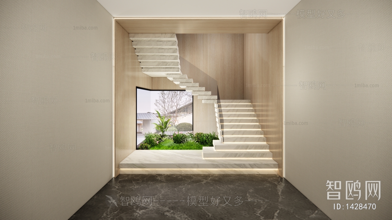 Modern New Chinese Style Stairwell
