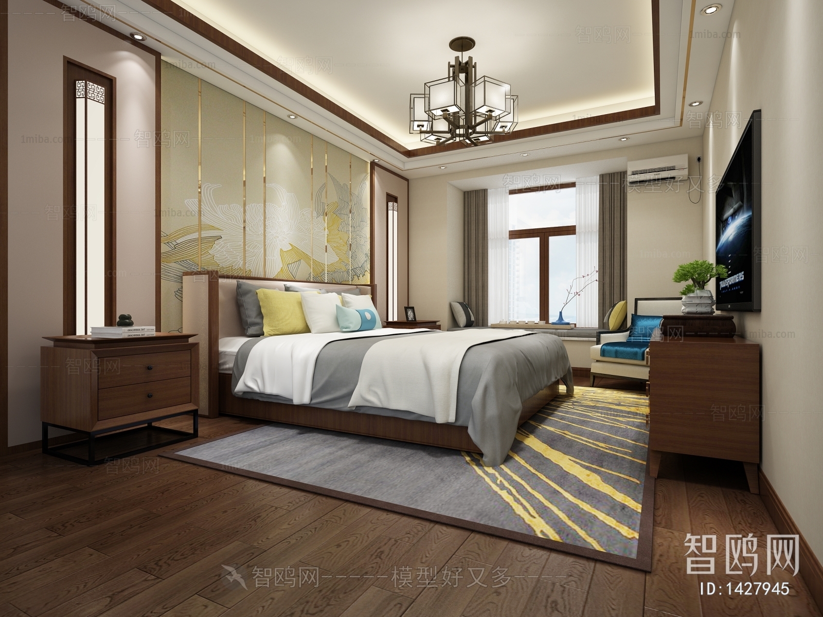 New Chinese Style Bedroom