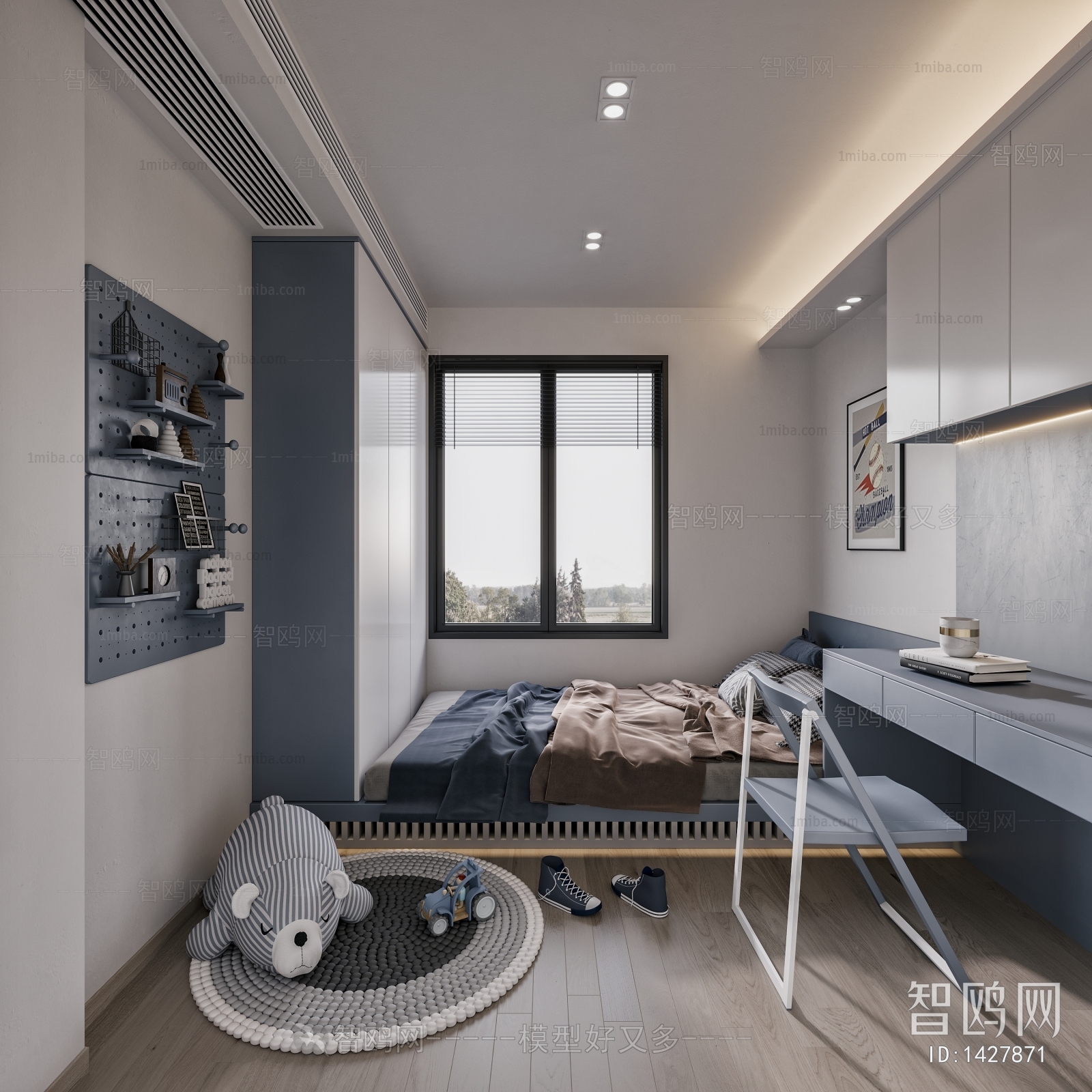 Modern Boy's Room And Son's Room