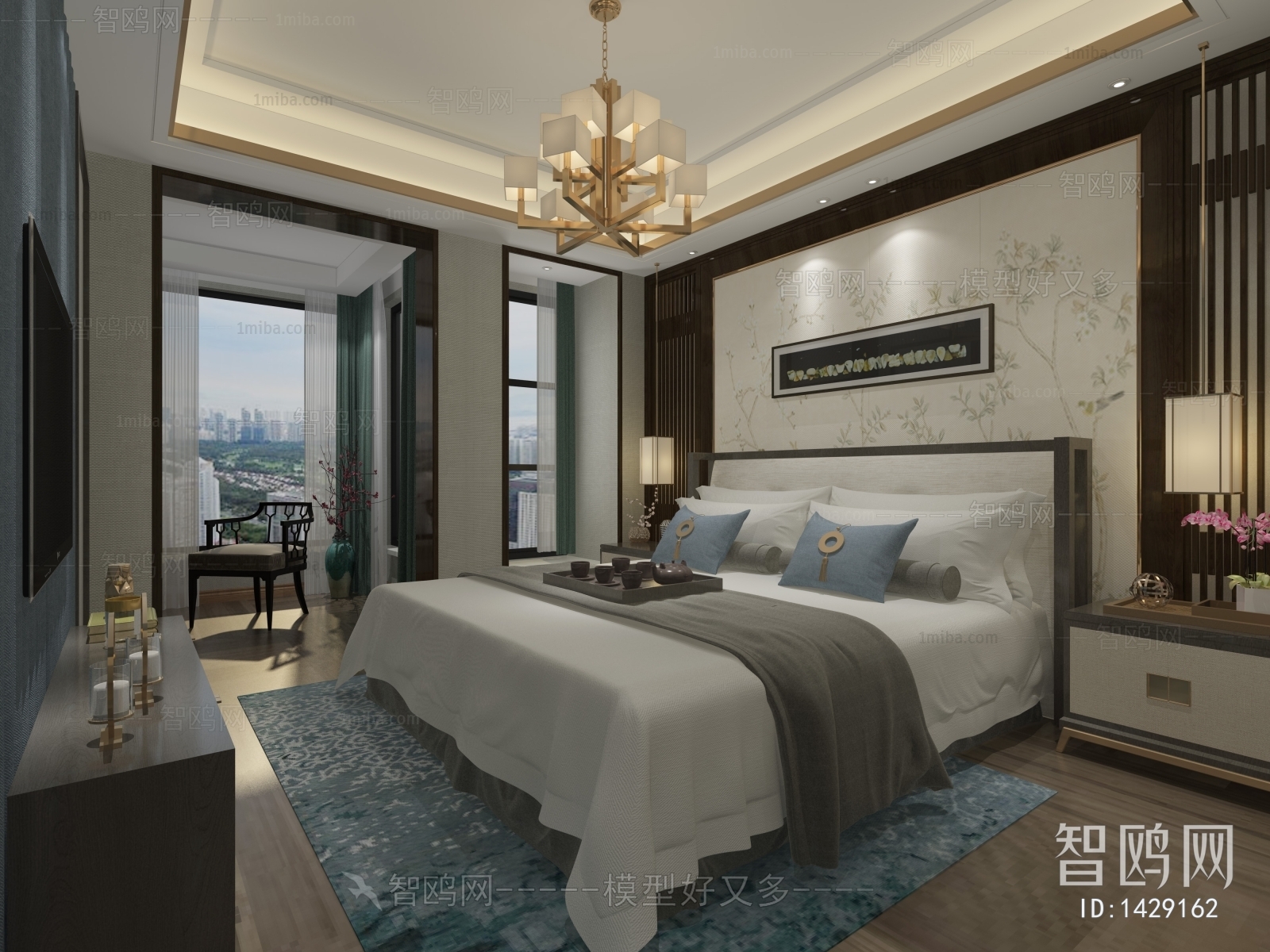 New Chinese Style Bedroom