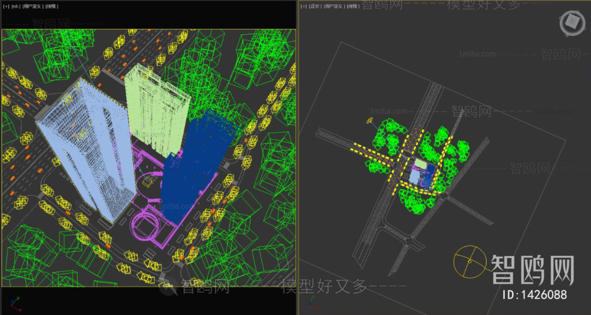 Modern Architectural Bird's-eye View Planning