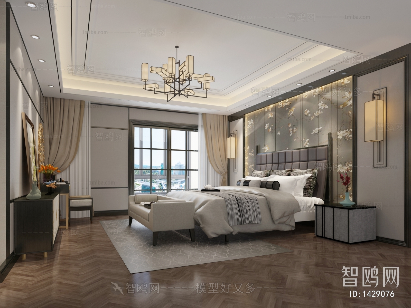 New Chinese Style Bedroom