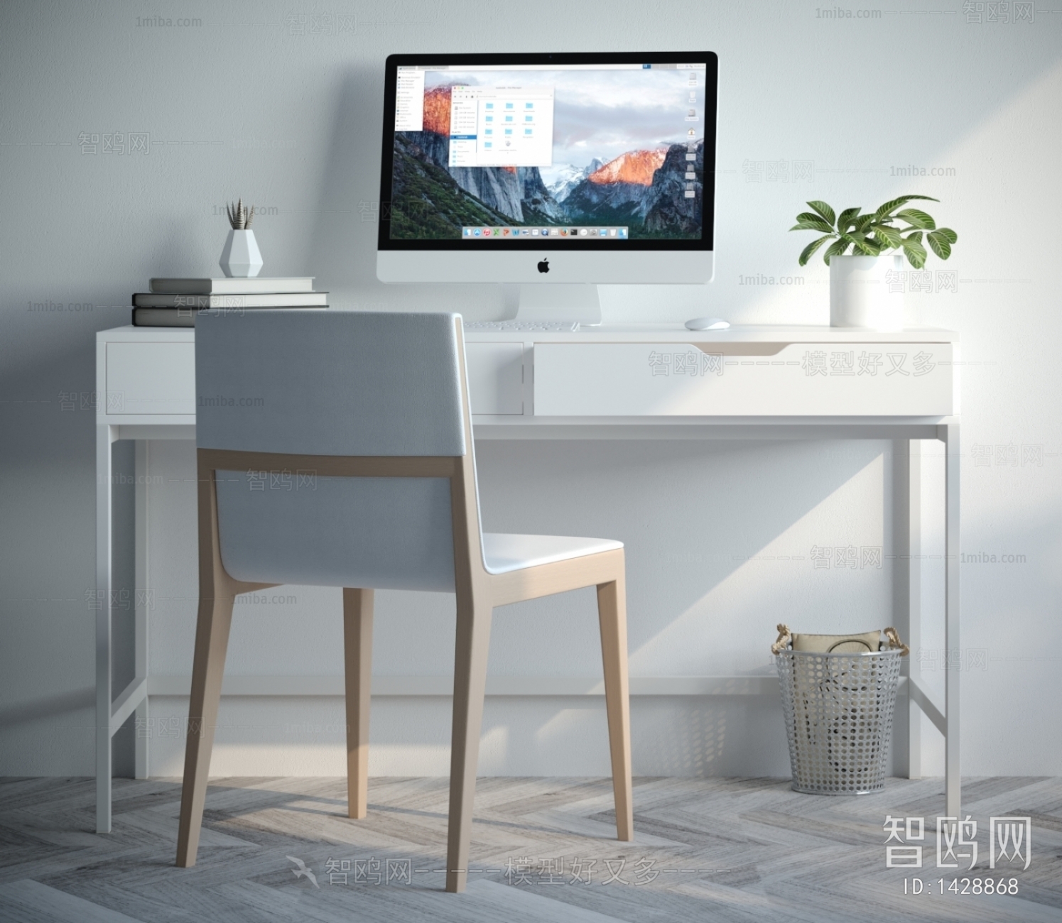 Nordic Style Computer Desk And Chair