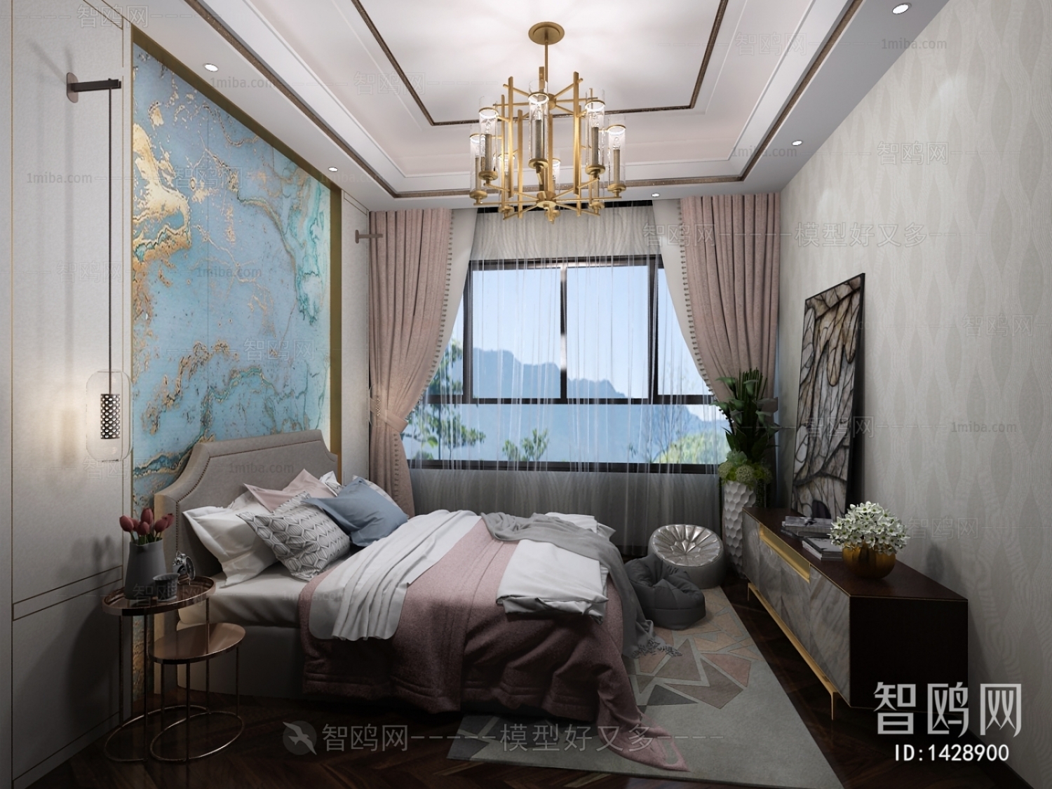 New Chinese Style Bedroom