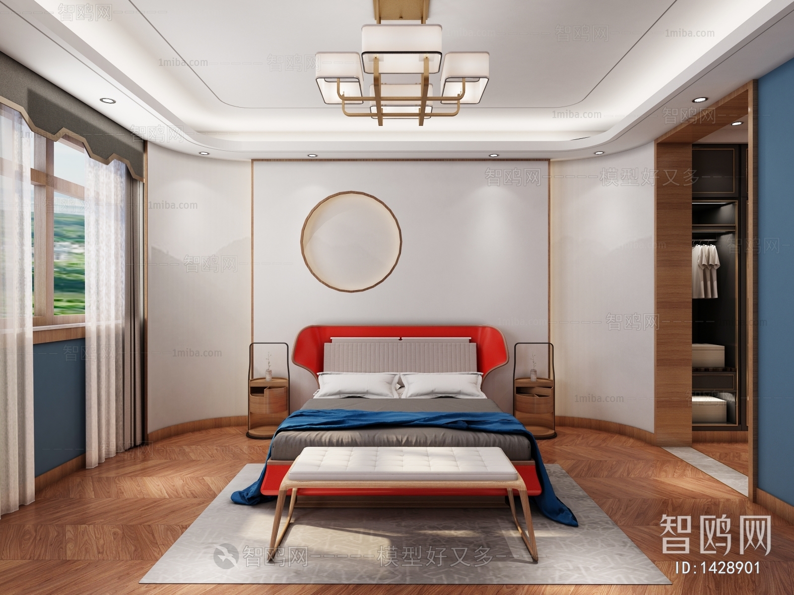 New Chinese Style Bedroom