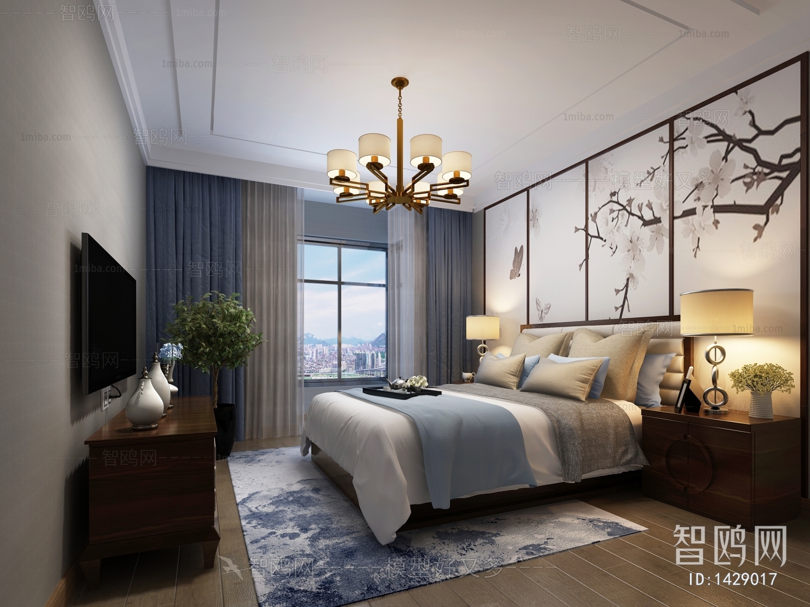 New Chinese Style Bedroom