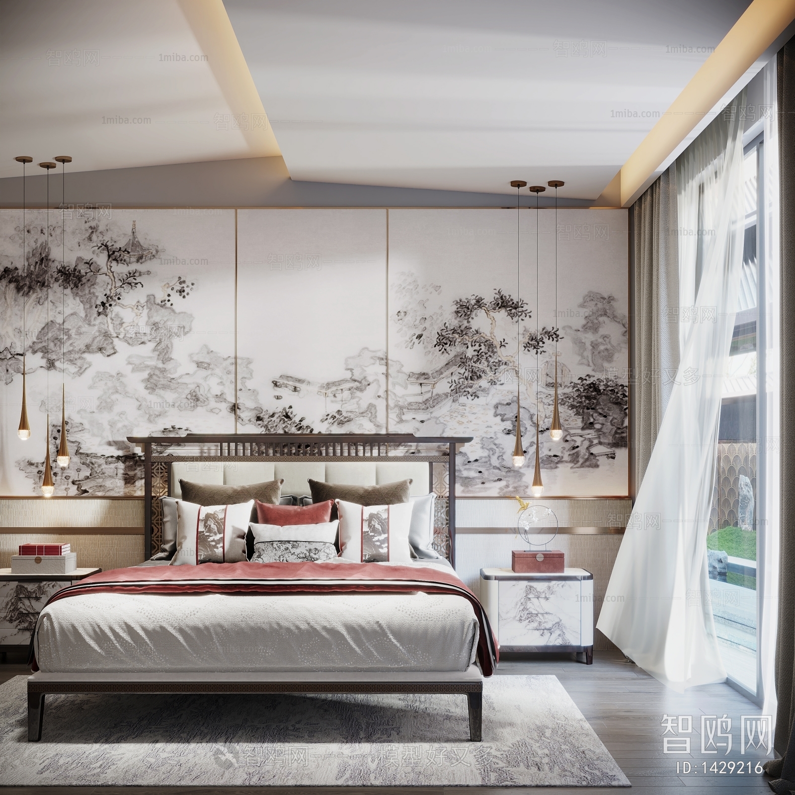 New Chinese Style Bedroom