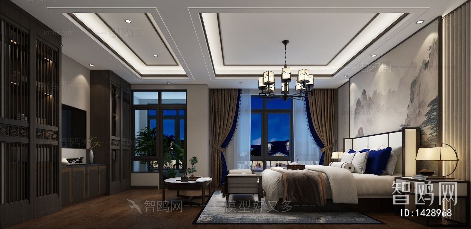 New Chinese Style Bedroom