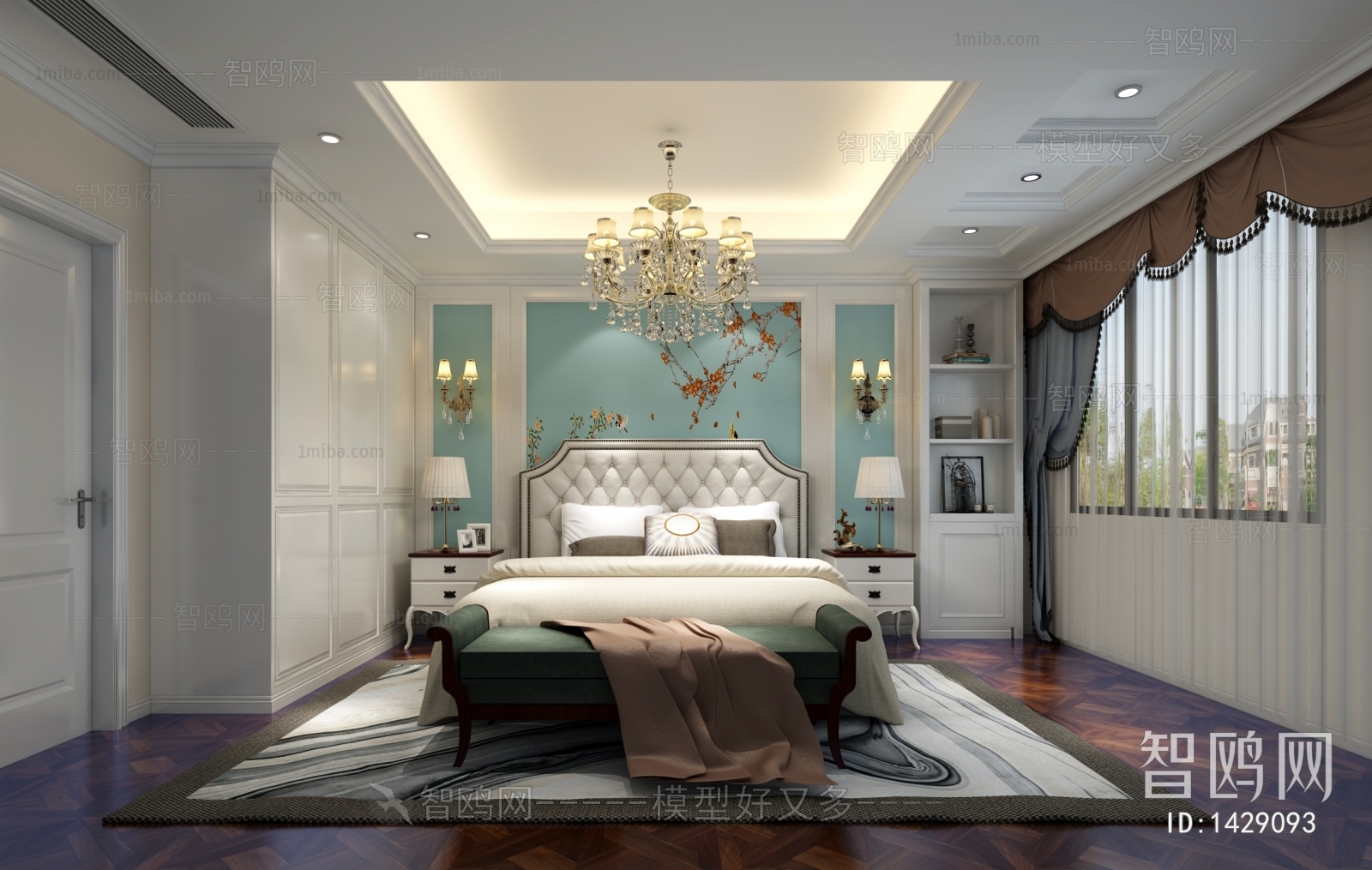 Simple European Style Bedroom