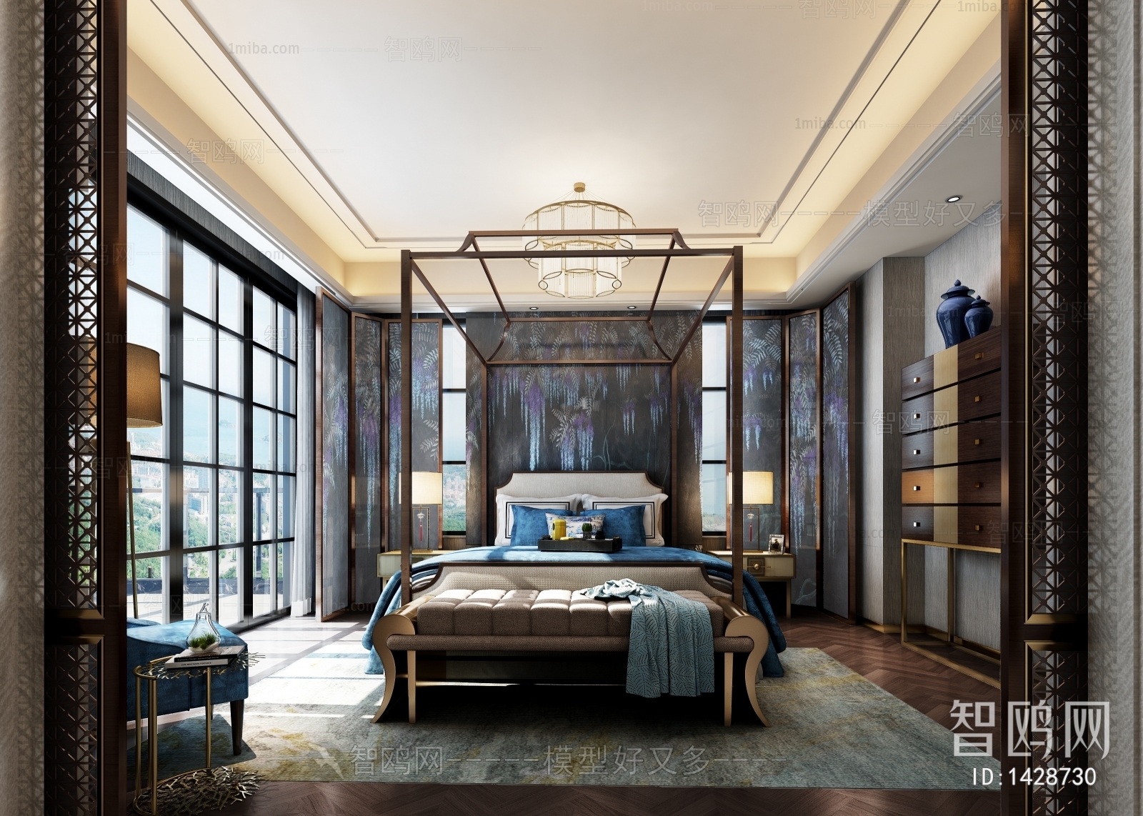 New Chinese Style Bedroom