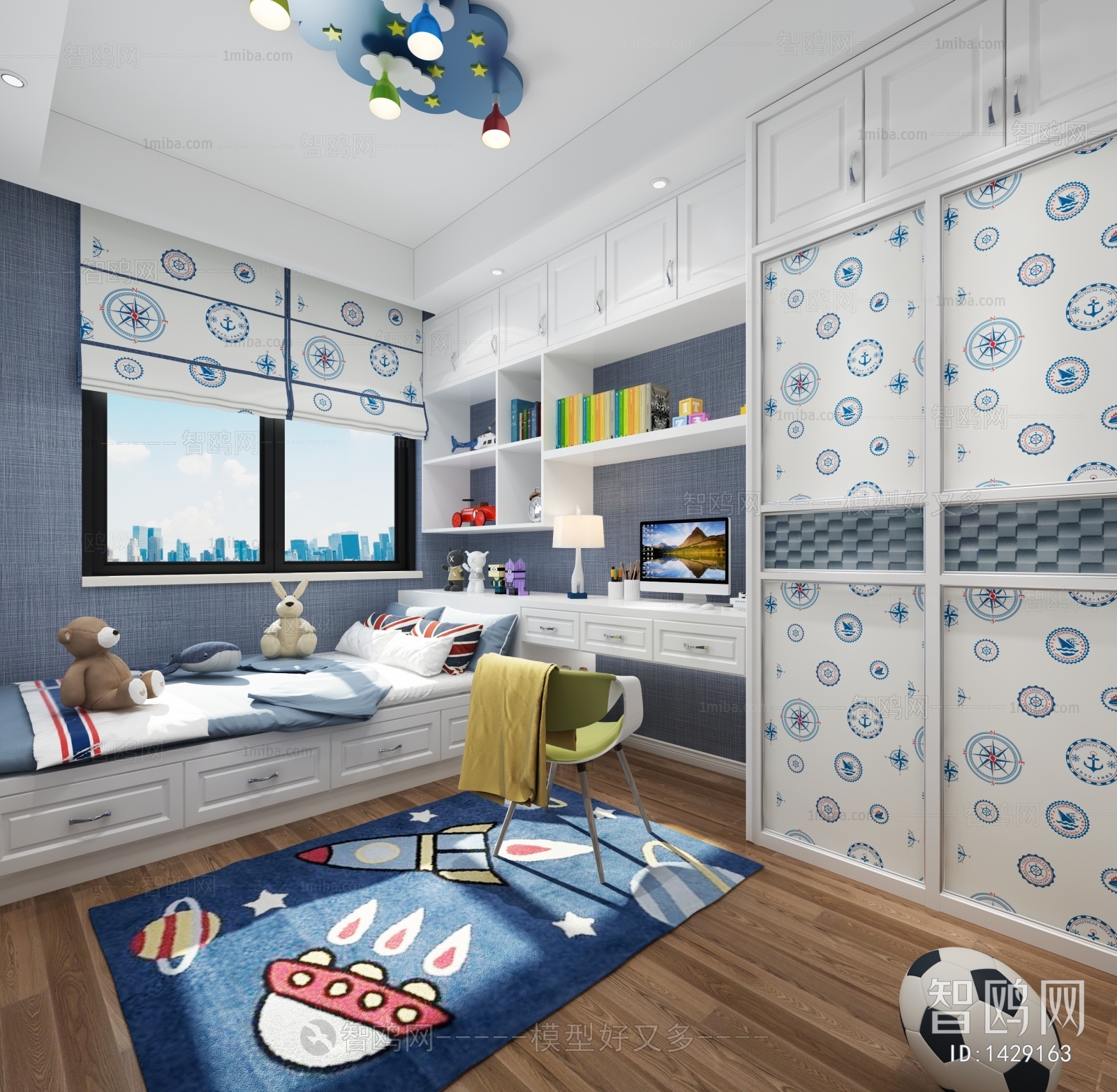 Modern Boy's Room And Son's Room