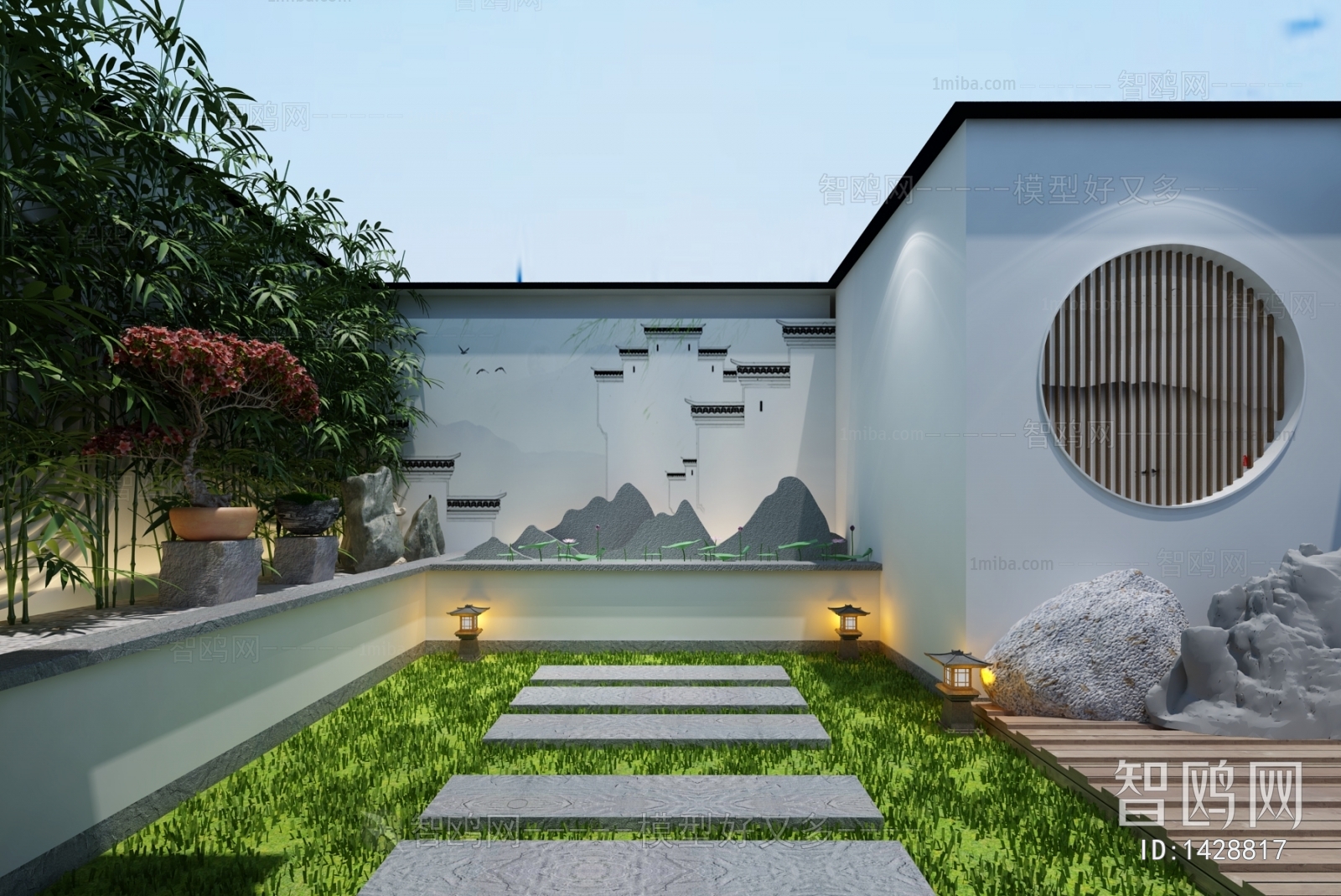 New Chinese Style Courtyard/landscape