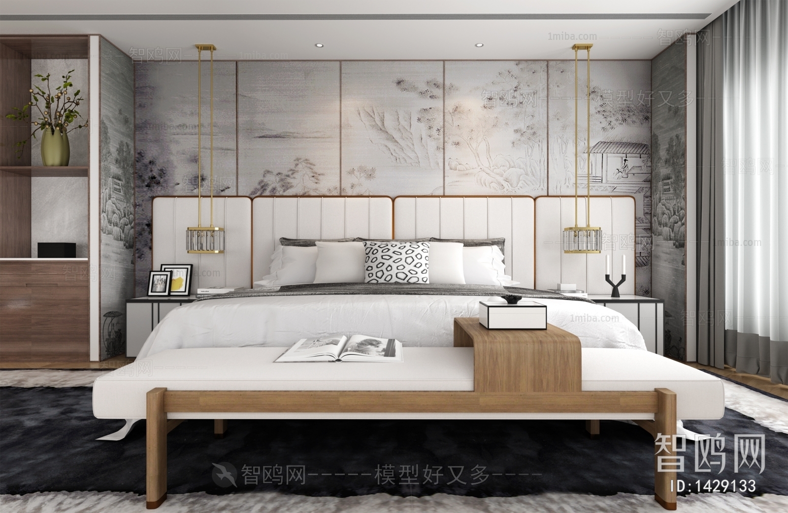 New Chinese Style Bedroom