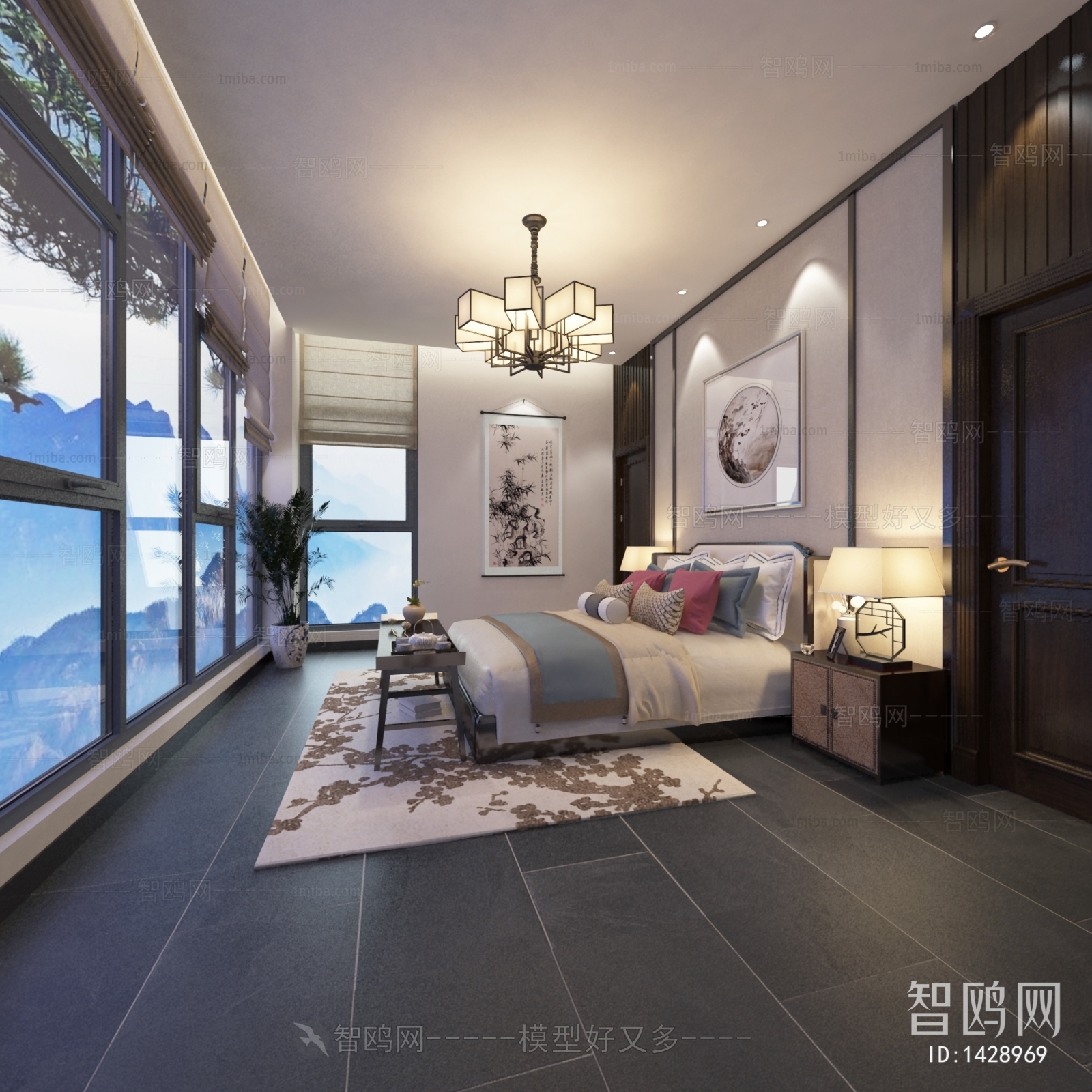 New Chinese Style Bedroom