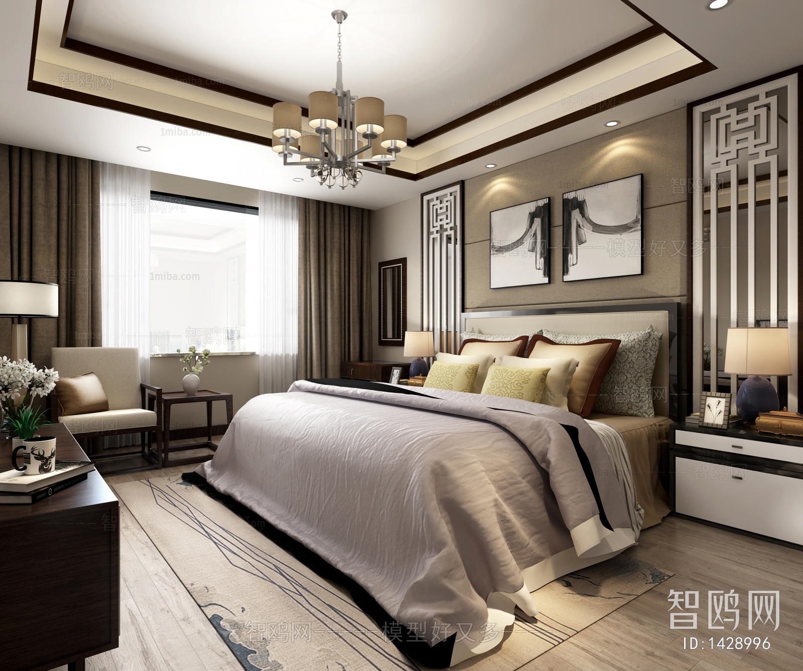 New Chinese Style Bedroom