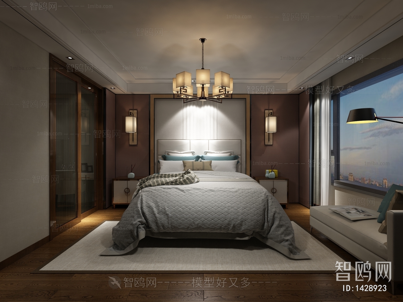 New Chinese Style Bedroom