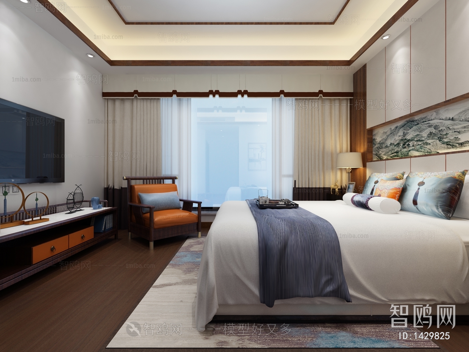 New Chinese Style Bedroom