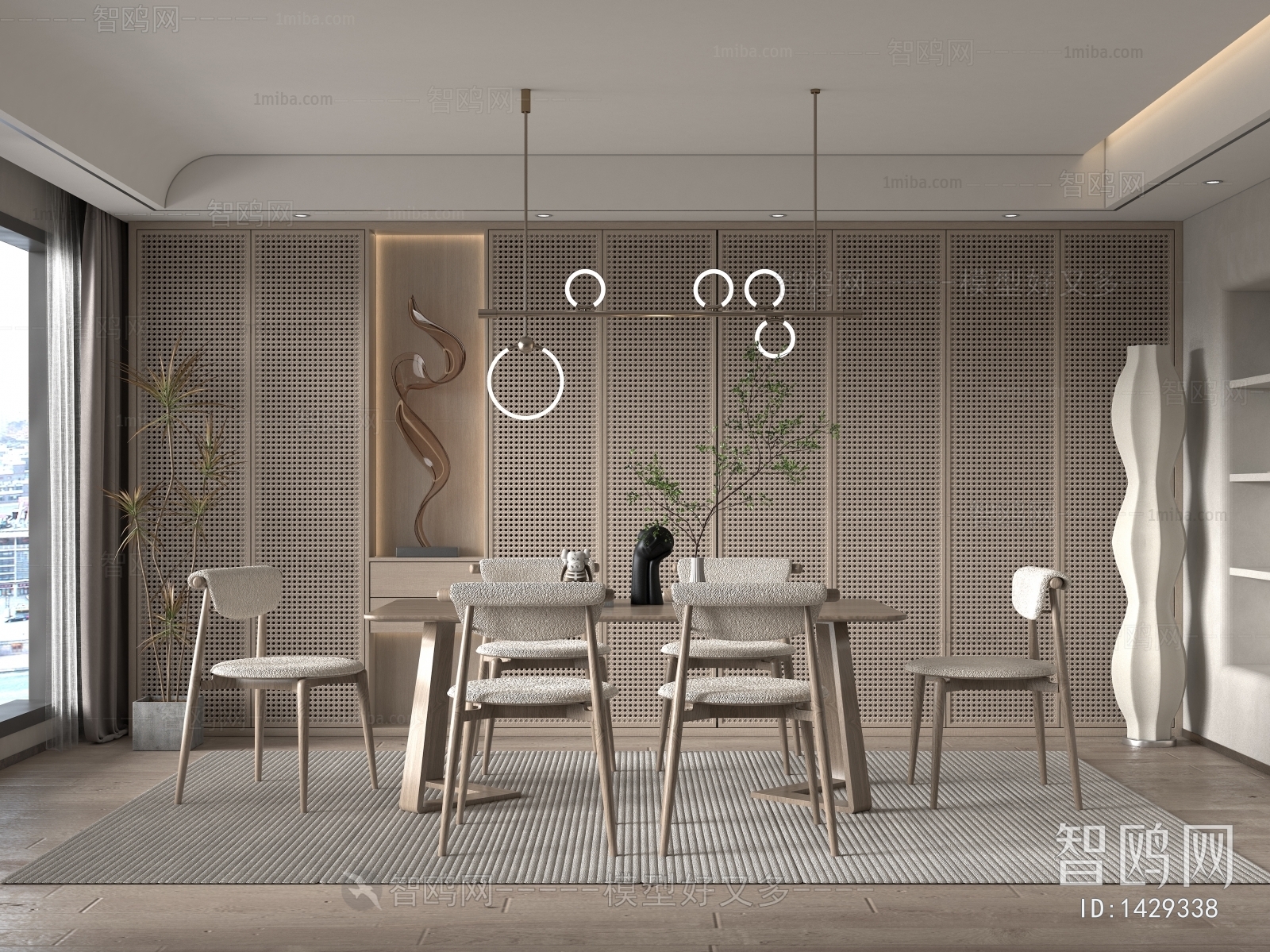 Nordic Style New Chinese Style Dining Room