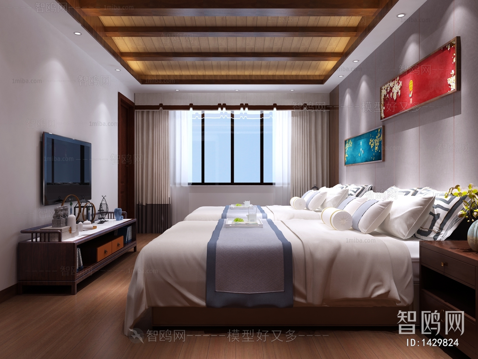 New Chinese Style Bedroom