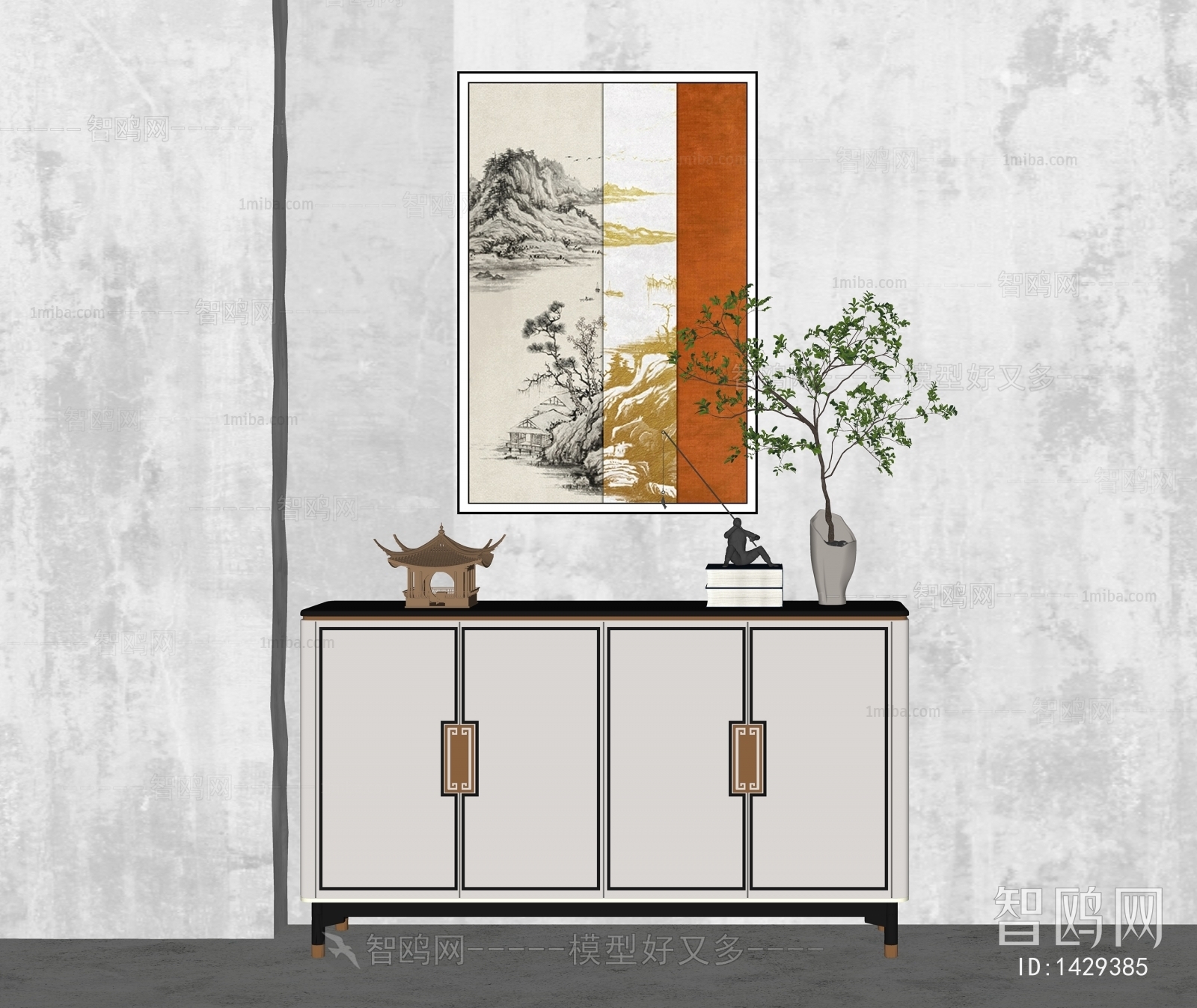 New Chinese Style Entrance Cabinet