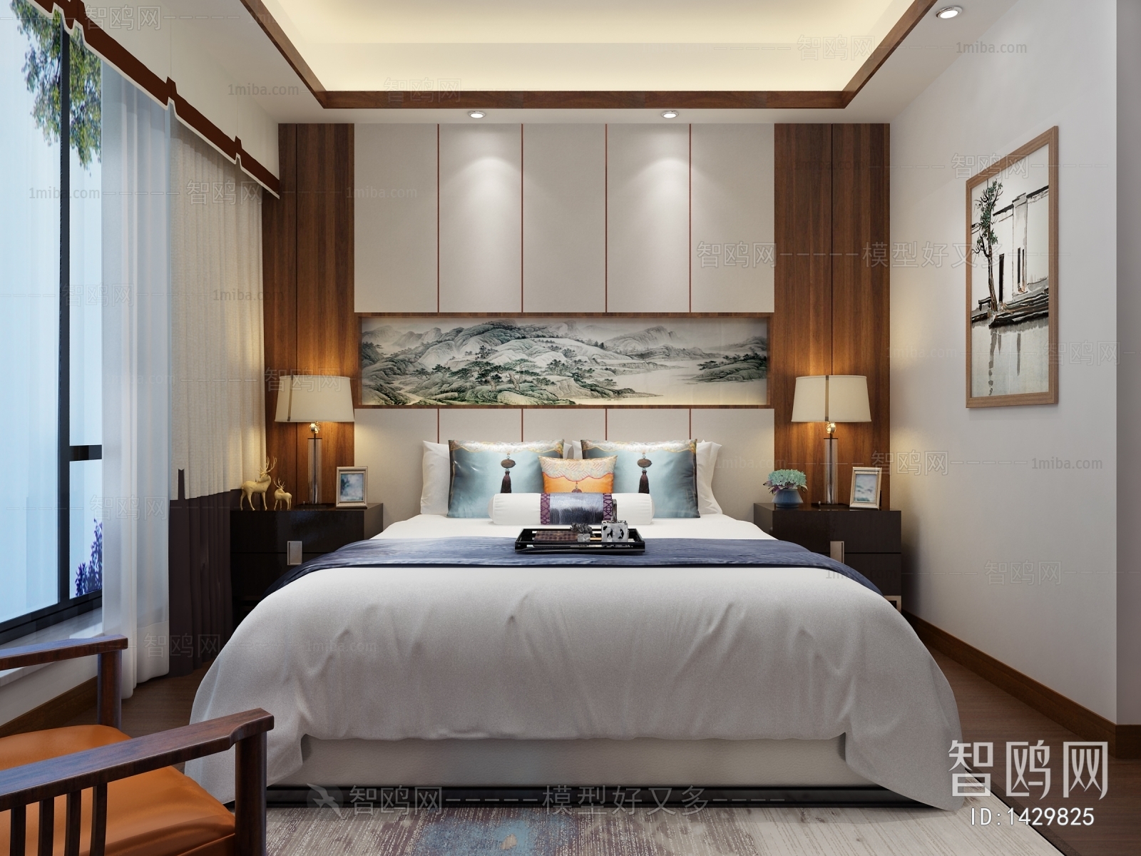 New Chinese Style Bedroom