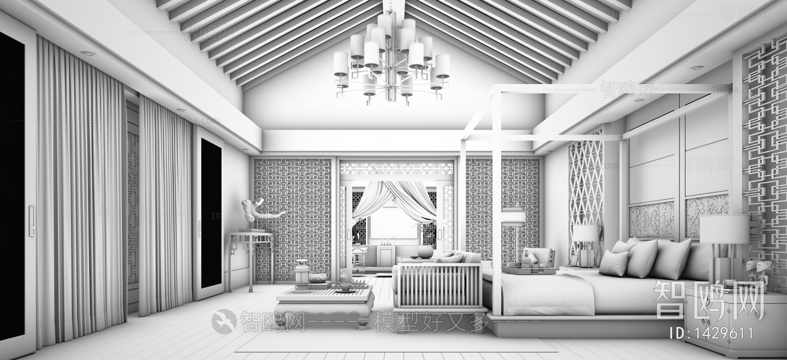 New Chinese Style Bedroom