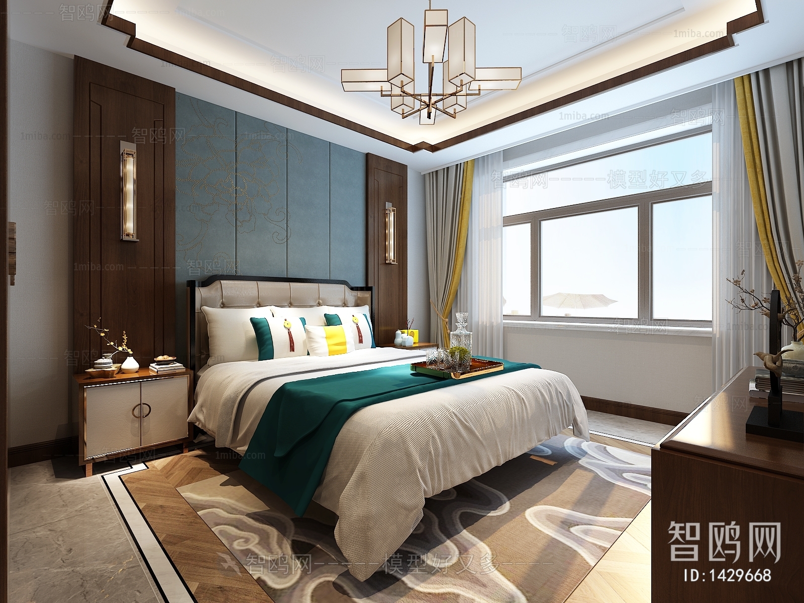 New Chinese Style Bedroom