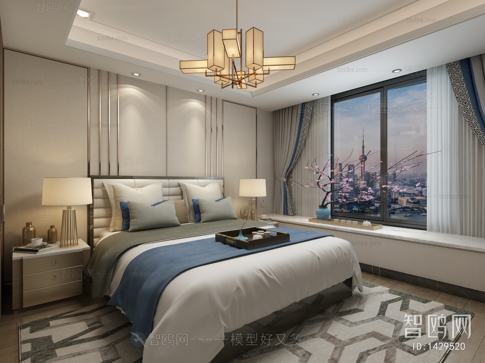 New Chinese Style Bedroom