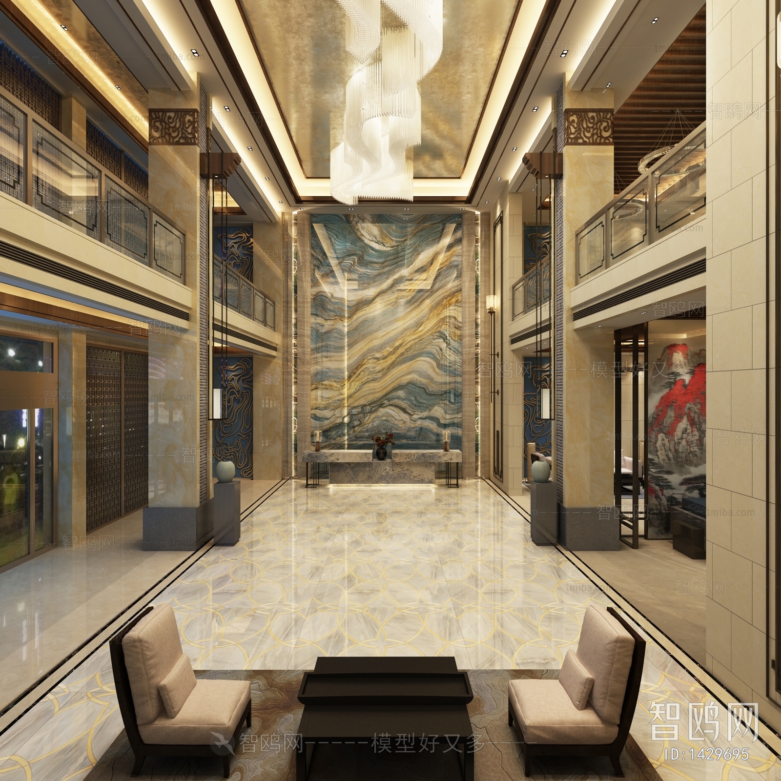 New Chinese Style Lobby Hall