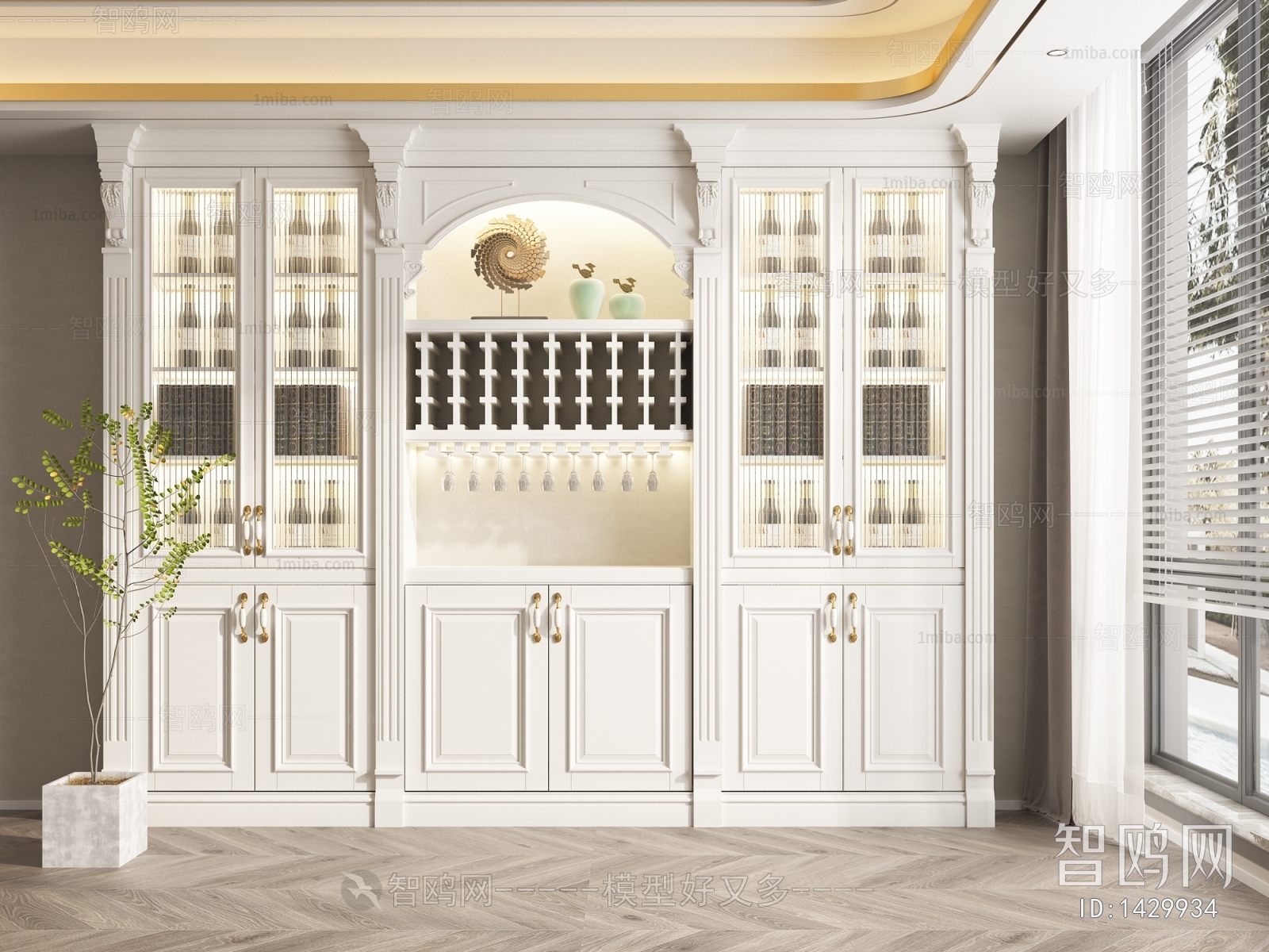 French Style Wine Cabinet