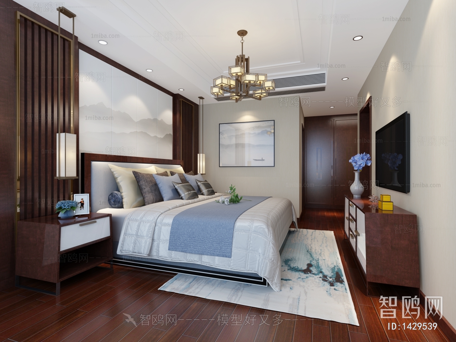 New Chinese Style Bedroom