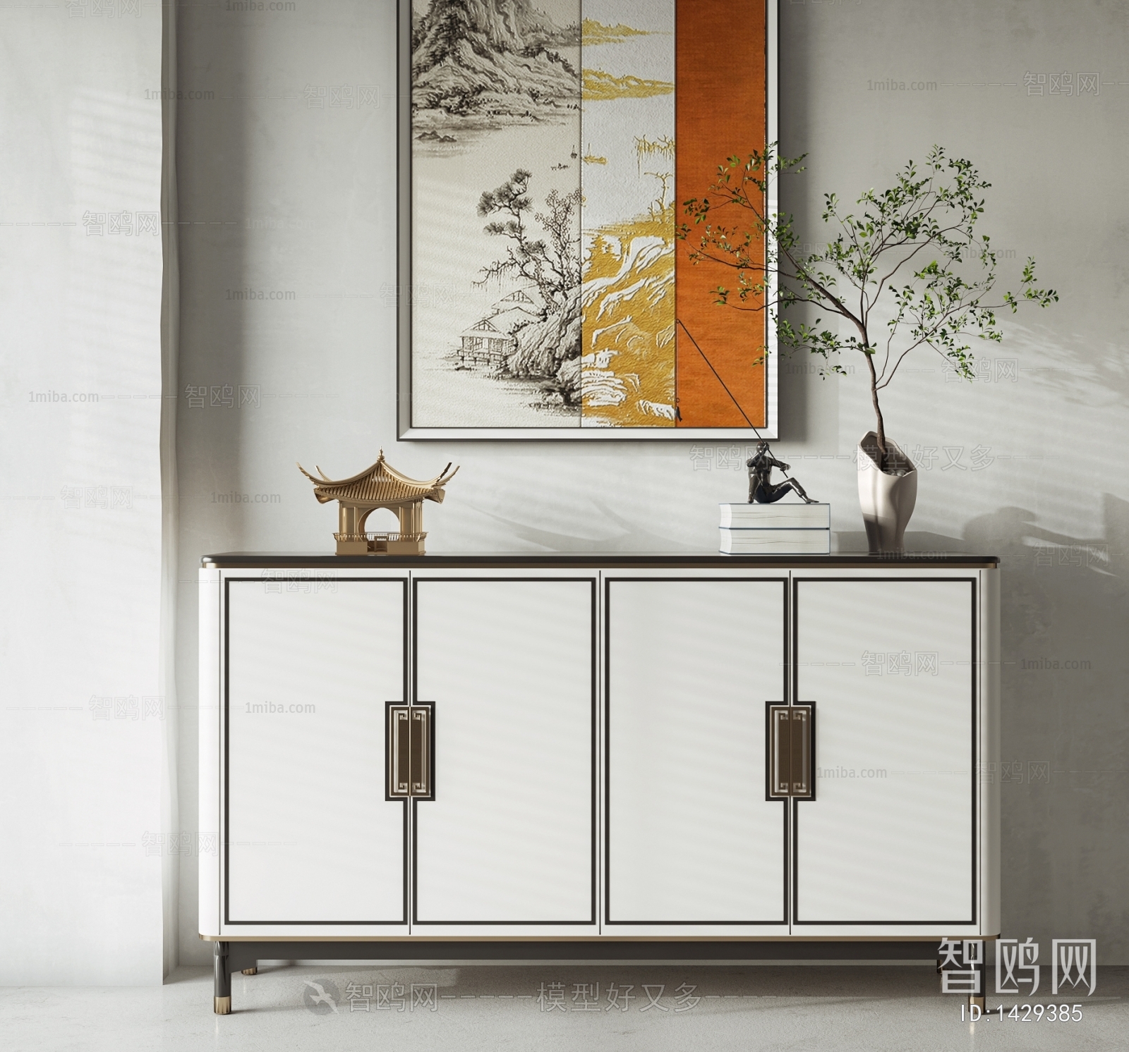 New Chinese Style Entrance Cabinet