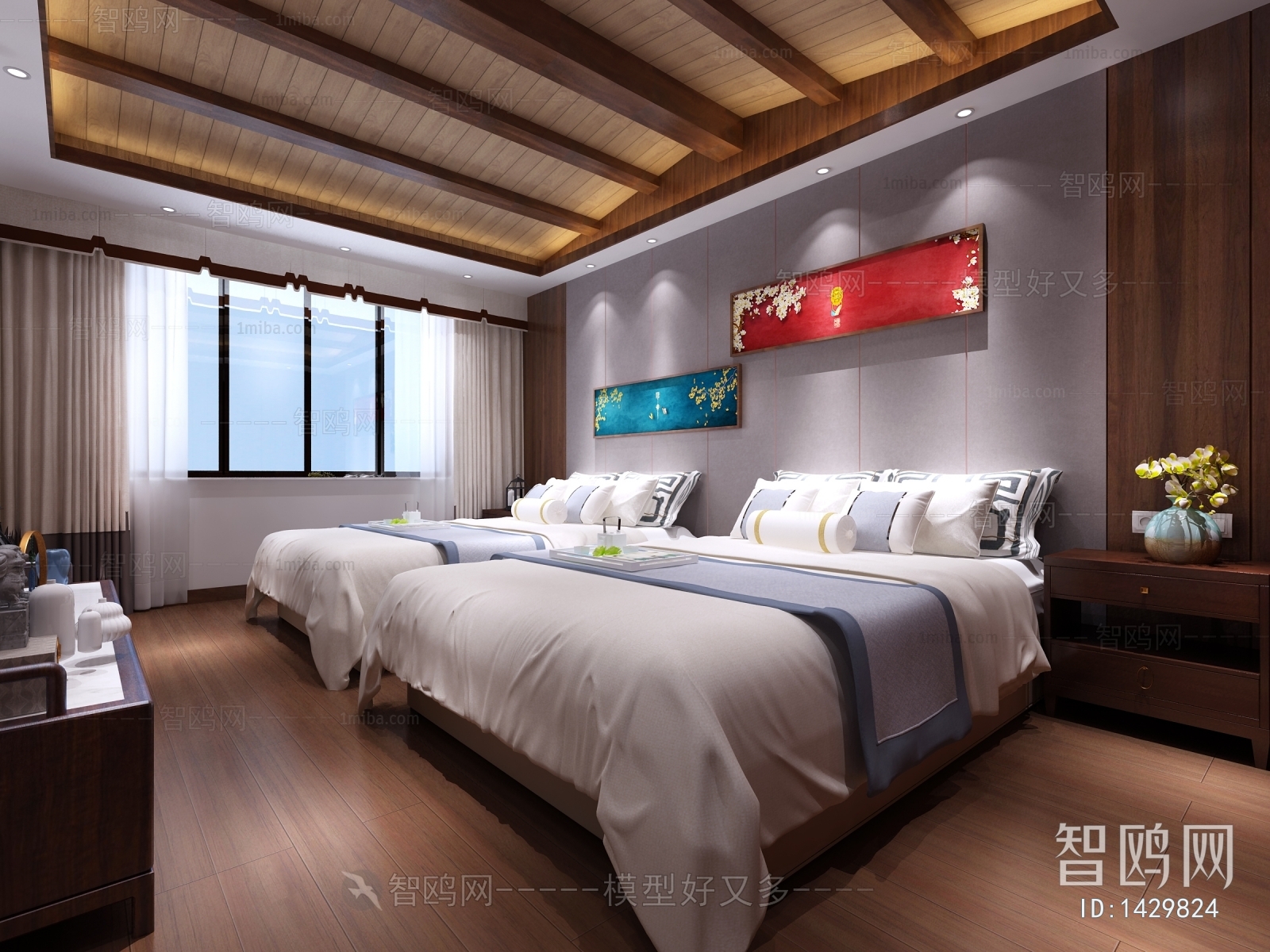 New Chinese Style Bedroom