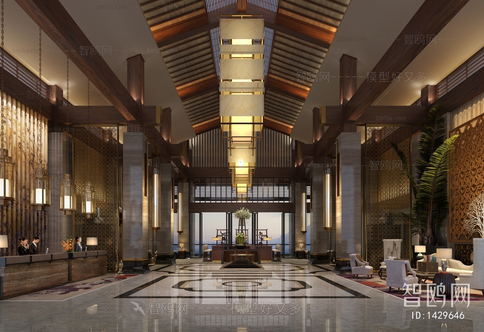 New Chinese Style Lobby Hall