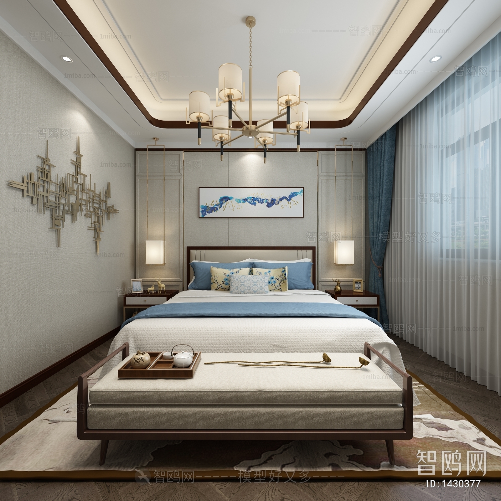 New Chinese Style Bedroom