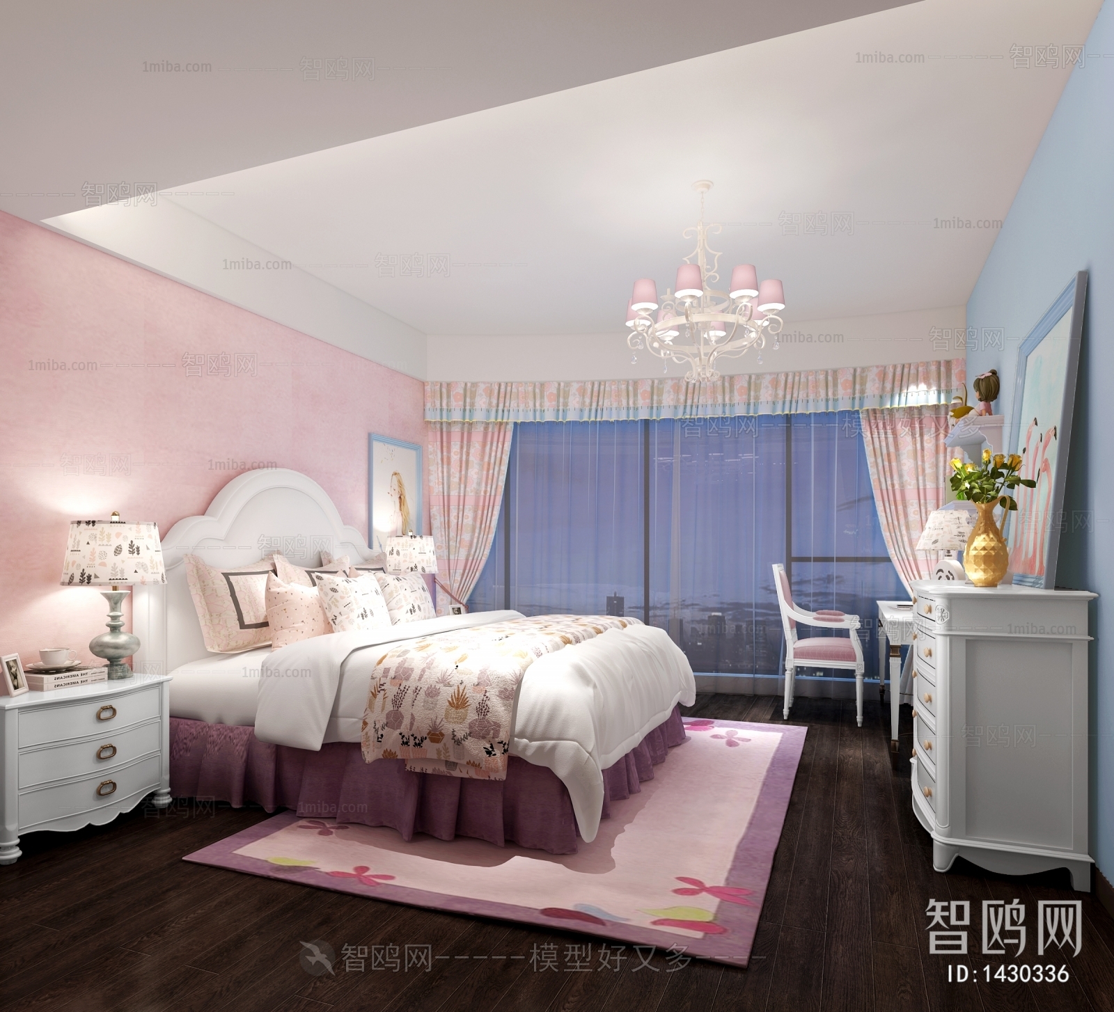 Simple European Style Girl's Room Daughter's Room