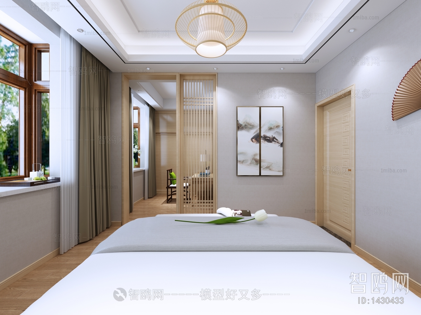 New Chinese Style Bedroom