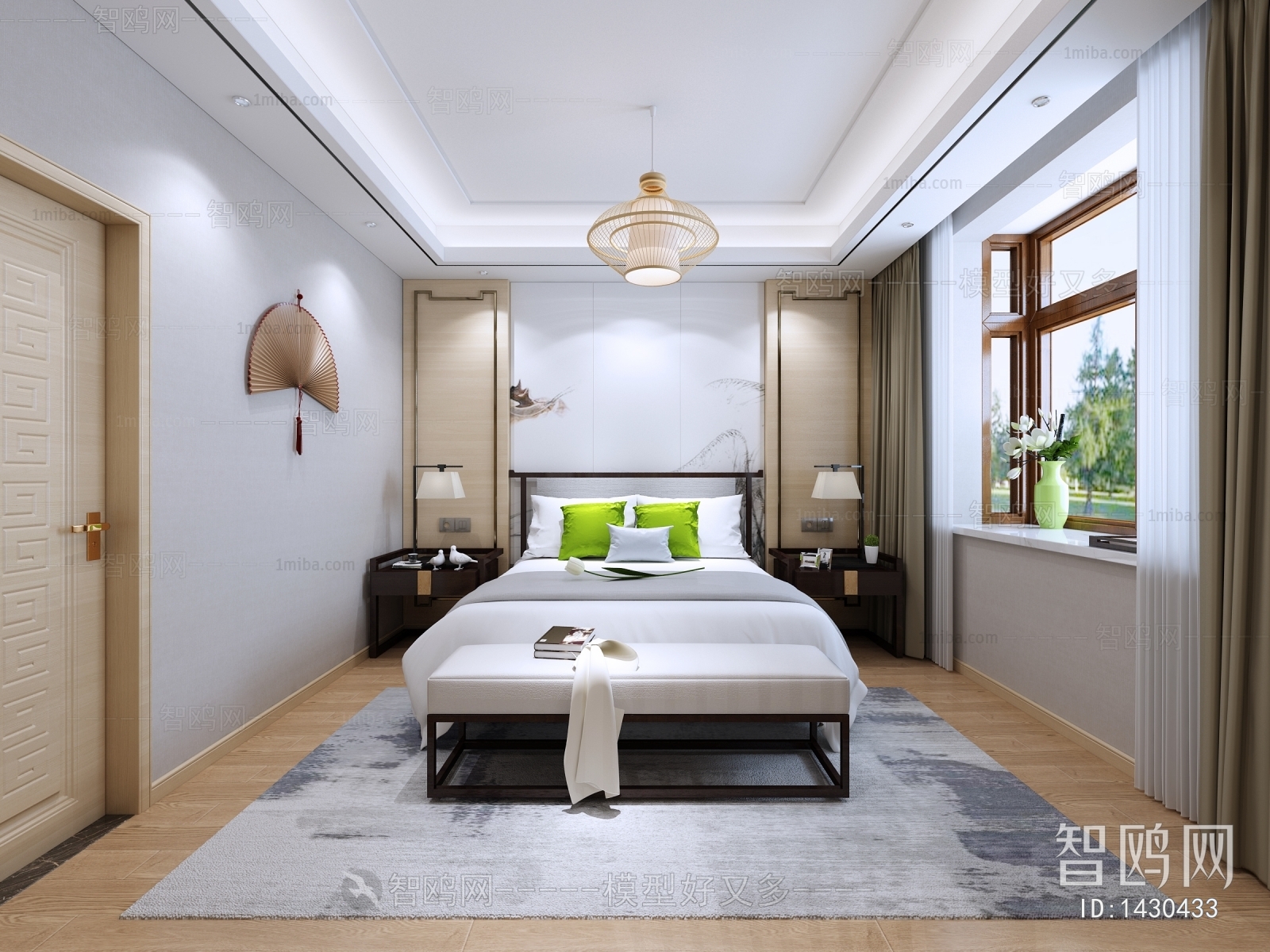 New Chinese Style Bedroom