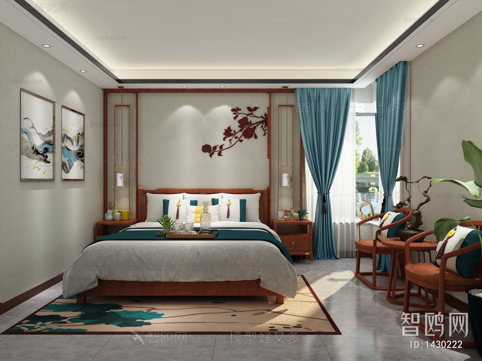 New Chinese Style Bedroom