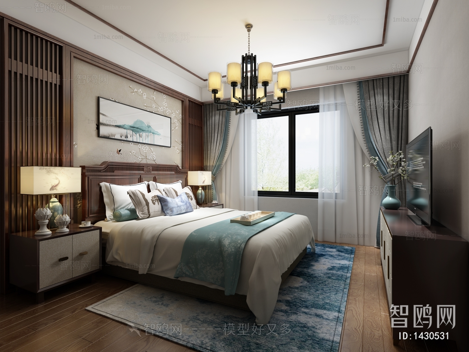 New Chinese Style Bedroom