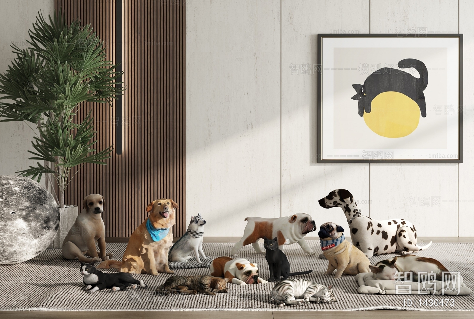 Modern Animal Dog sketchup Model Download Model ID.893002033 1miba