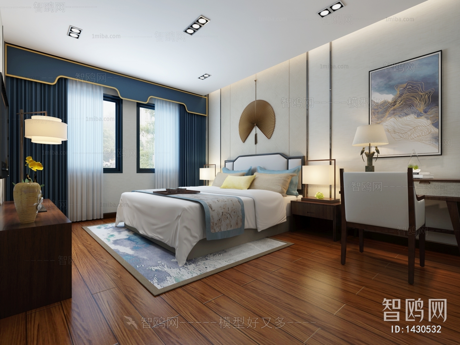 New Chinese Style Bedroom