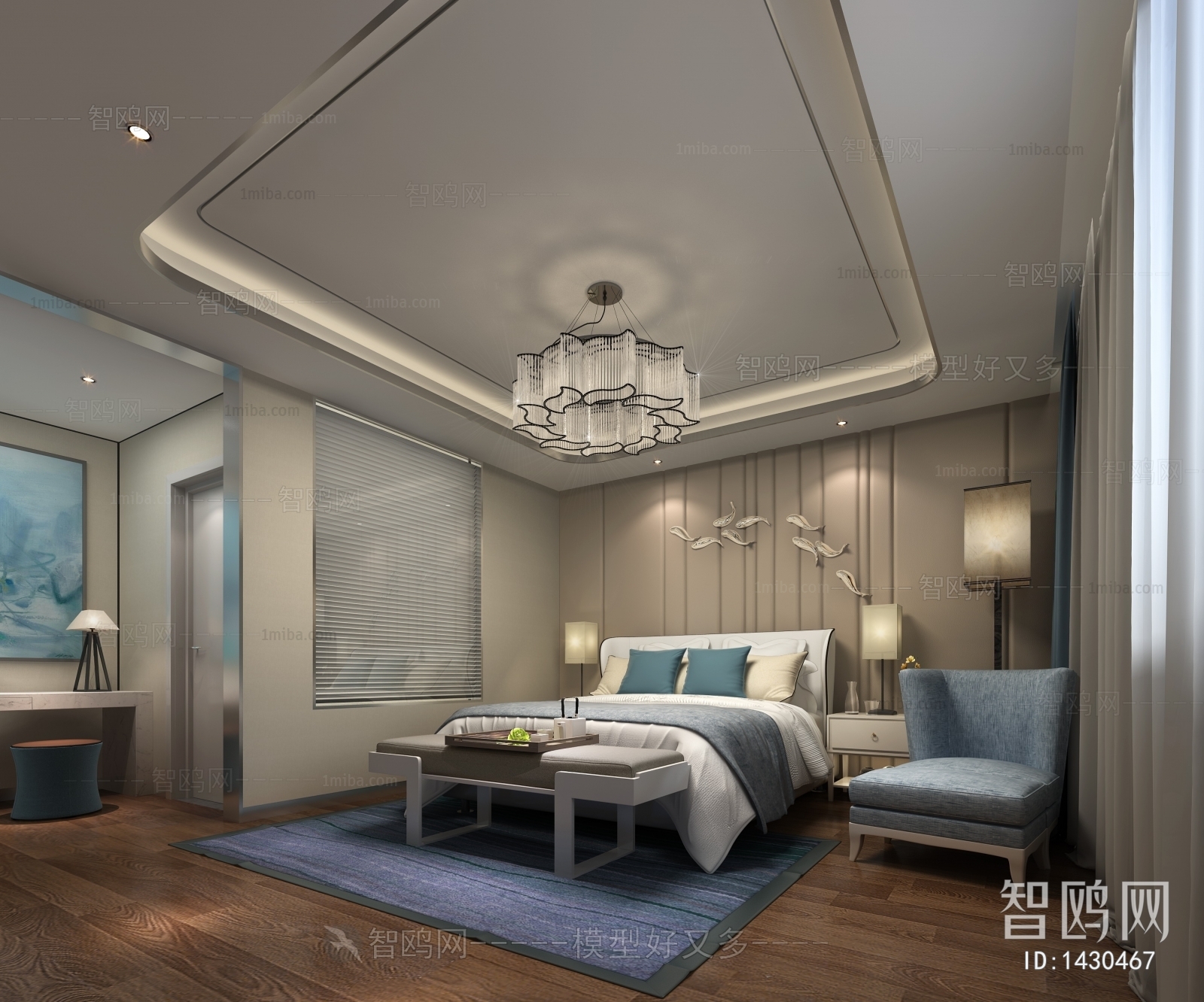 New Chinese Style Bedroom