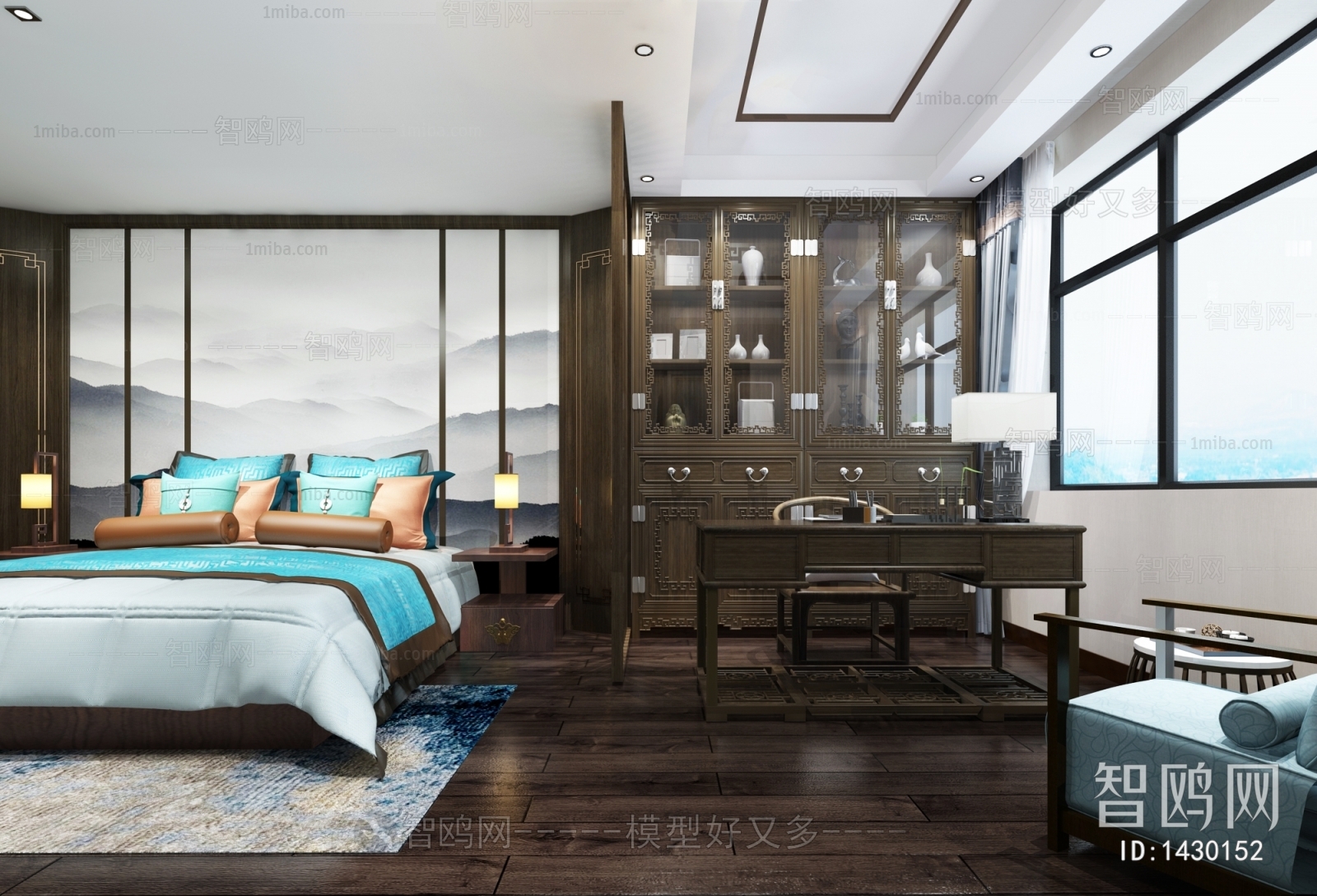 New Chinese Style Bedroom