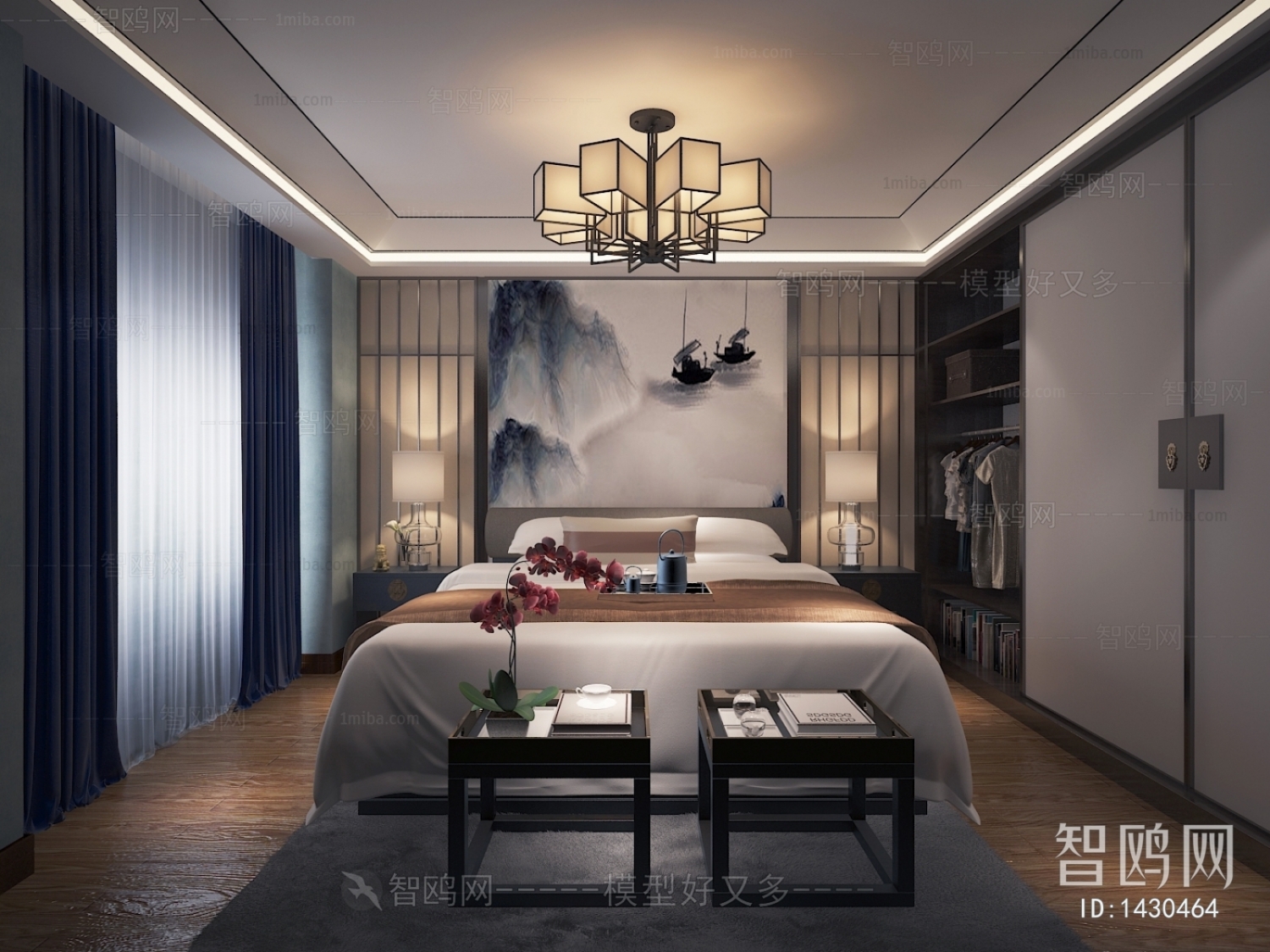 New Chinese Style Bedroom